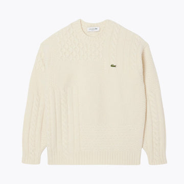 LC Pull en laine à effet patchwork coupe décontractée