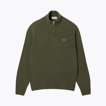 LC Pull en laine cardée à col montant zippé