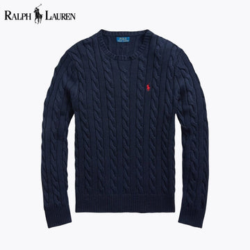 RL Pull en coton à torsades